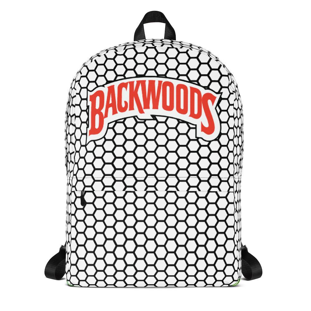 Backwoods White & Black HoneyComb Backpacks 3x
